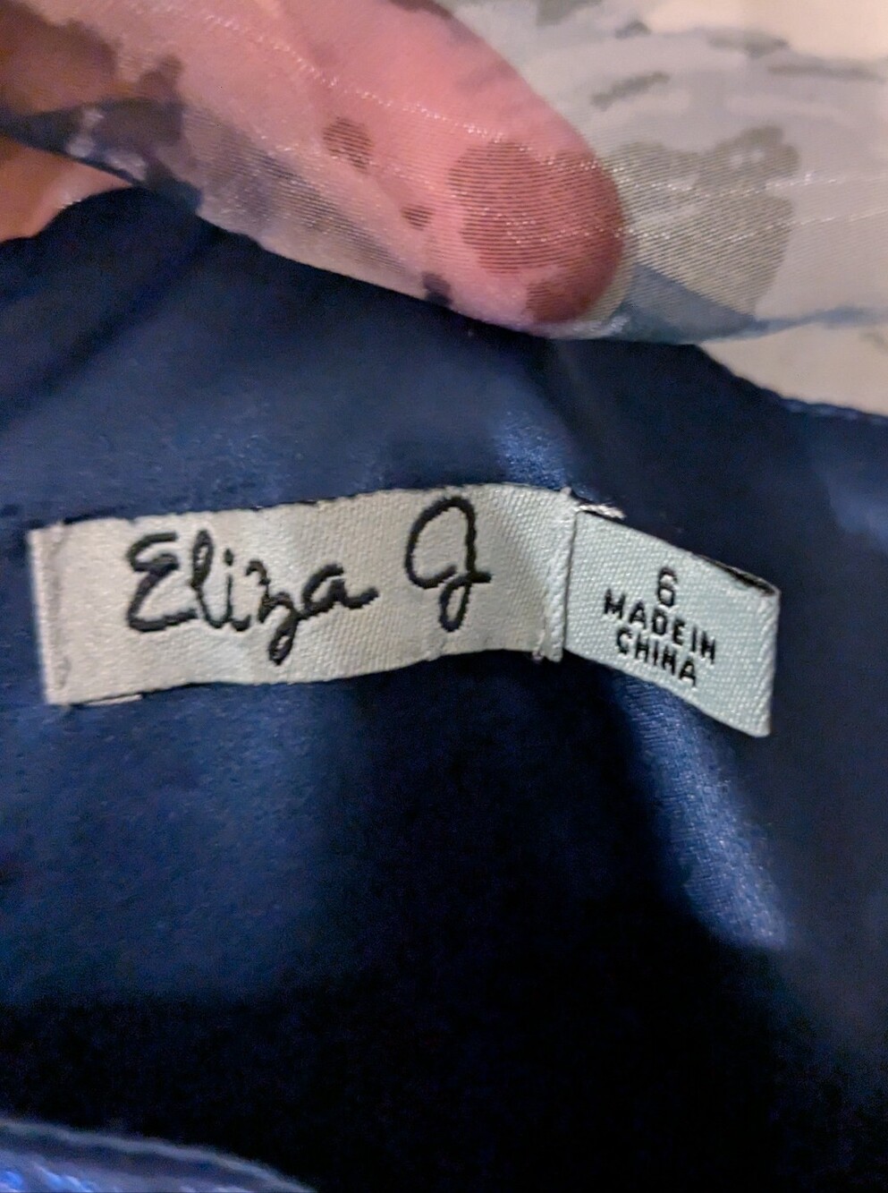 Eliza J Navy Floral Cocktail Dress - Picture 3 of 5